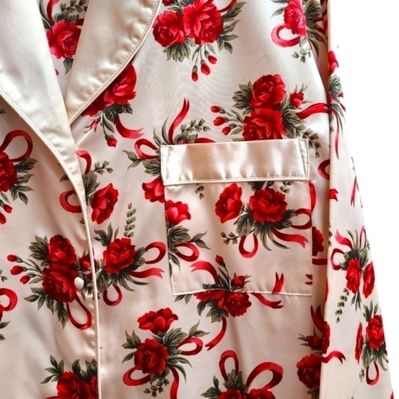 Rebecca Lynn Satin and Light Fleece Night Shirt - Picture 3 of 9